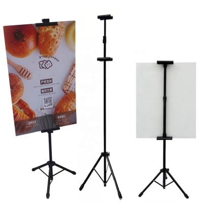 China 2021 Height Adjustable Portable Double Sided Adjustable Tripod Picture Stand Holder for sale