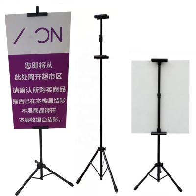 China 2021 Adjustable Height Portable Double Sided Adjustable Tripod Poster Frame Stand for sale