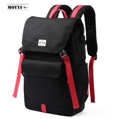 China MOYYI 2020 Custom Fashion Travel Backpack Bag Smart Waterproof Red Black Laptop School Backpack Backpack With Logo for sale