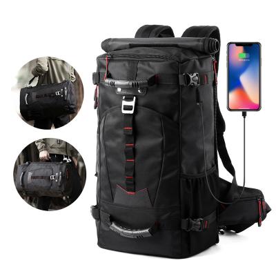 China With USB Custom Climbing Backpack Hiking Rucksack Waterproof Travel Rucksack Bags For Men for sale