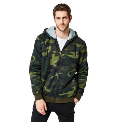 China JACKETOWN Waterproof New Design Waterproof Camouflage Printed Long Sleeve Zipper Add Fleece Plus Size Mens Winter Jackets for sale