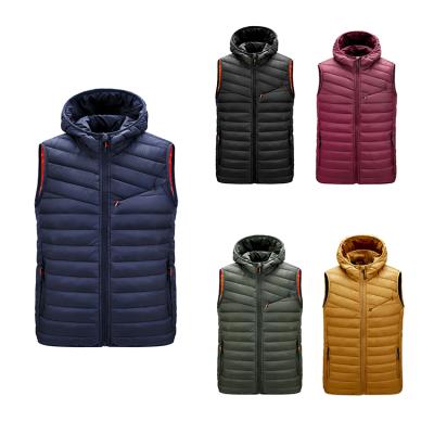 China JACKETOWN 2021 Breathable Jacket Winter Custom Bubble Invest Hooded Sleeveless Vest For Men for sale