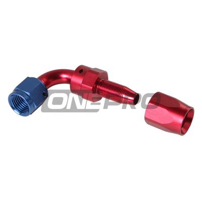 China ONEPRO 90 Degree High Performance Racing Car Lightweight 6AN 8AN 10AN Fuel Connector Swivel Hose Ends for sale