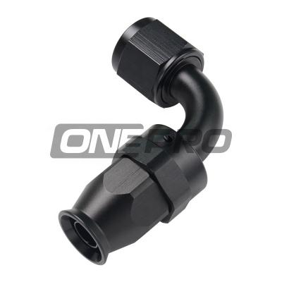 China Lightweight High Performance Aluminum Alloy 90 Degree AN3 AN4 AN6 AN8 10 A Fuel PTFE Hose End Fitting for sale