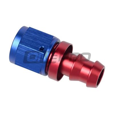 China Lightweight Reusable Anodized Aluminum Alloy Straight Water Air Fuel Line One Push On Hose Fitting Adapter for sale