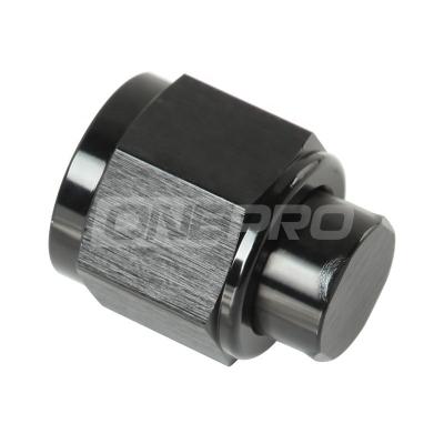 China Lightweight Automotive Anodized Aluminum Alloy 6AN Female 8AN 10 A Rocker Cap Block Off Fit Adapter for sale