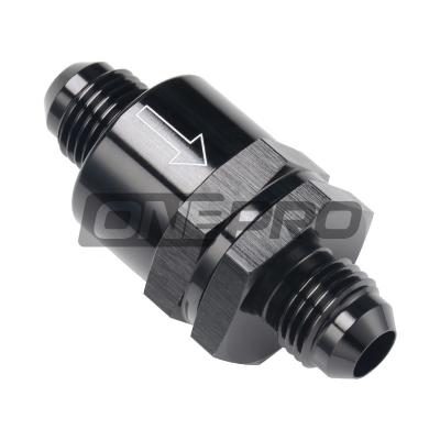 China High Performance Aluminum Alloy Inline Light Fuel Oil 6AN 8AN 10AN 8 One Way Non Return Check Valve for sale