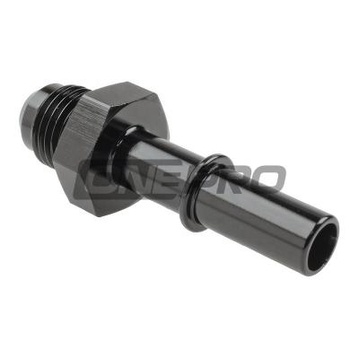 China Lightweight Aluminum Male To SAE Push On EFI Fuel Rail Line Quick Disconnect Connector Adapter Mount for sale