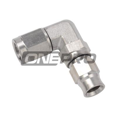 China Brake Linings Stainless Steel AN3 3 90 Degree A PTFE Clutch Brake Hose End Fitting Gasoline and Oil Connector for sale