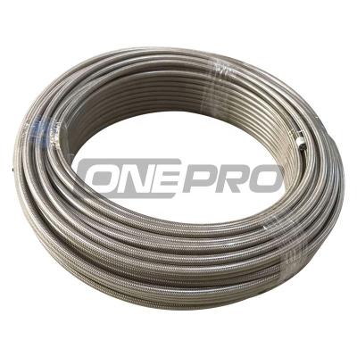 China Stainless Steel 3AN 4AN 6AN 8AN 10AN 12AN Brake Reinforced Braided Fuel Line One PTFE Hose for sale