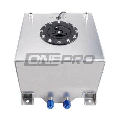 China Lightweight Aluminum Alloy 5 Gallon 20L Polished Aluminum Stroke Drift Fuel Cell Tank With Level Sender for sale