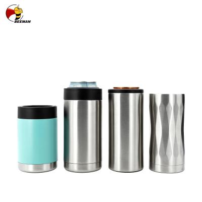 China Beeman's Sustainable Best Seller In Wine Stock Drinks Portable Outdoor Stainless Steel Bottle Cup Can Cooler for sale