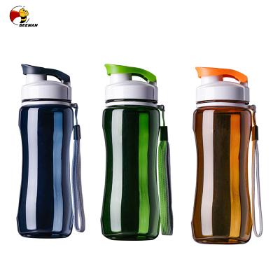 China Beeman New Sustainable Reusable Black Outdoor 500ML Bike Clear Plastic Water Bottles With Caps for sale