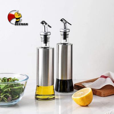 China Beeman Sustainable Kitchen Maker Stainless Steel Cooking Spice Oil Dispenser Bottle Seasoning Pot for sale