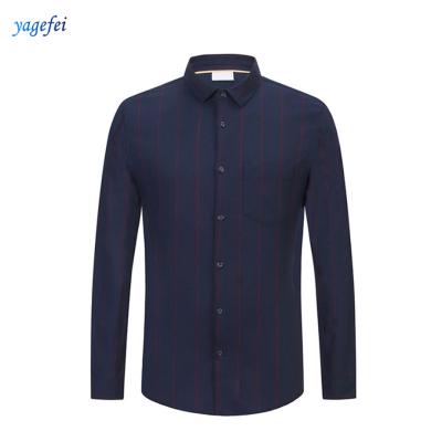 China High Quality Long Sleeve Anti-pilling Flannel Striped Fashion Woven Mens Shirt for sale