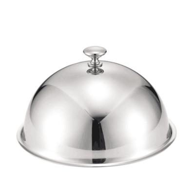 China Durable Hot Selling Stainless Steel Restaurant Cloche Serving Dish Food Cover Cheese Cast Iron Dome Steaming Cover for Indoor or Outdoor for sale