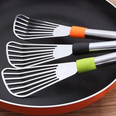 China Wok Spatula Stainless Steel Leaky Shovel Viable Blade Leg Integrally Formed Tool Kitchen Cookware Cookware Tableware for sale