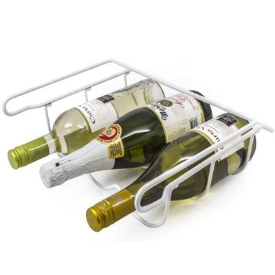 China Viable Hanging Beer Bottle Rack Freezer Under Fridge Organizer Space Saving Rack Fridge Storage Wine Bottle Holder for sale