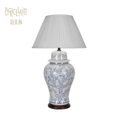 China EUROPEAN China Supplier Porcelain Vintage Trendy Blue Led Table Lamp for sale