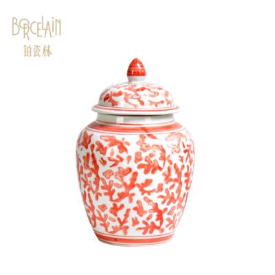 China Factory stocked manufacturing wholesale price decorative porcelain mini ceramic storage jar for sale