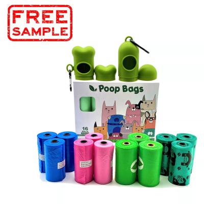 China FREE SAMPLE Sustainable Eco Resistant Customize 100% Degradable Plastic Pet Disposal Waste Bag Dog Poop Bag Bio Bag for sale