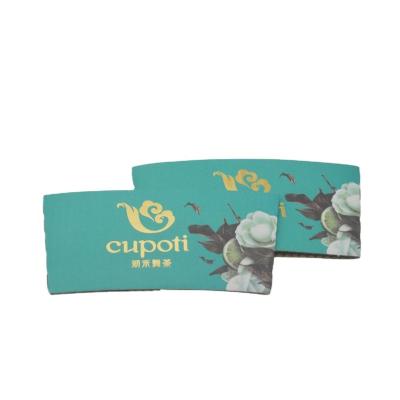 China Disposable unique hot sale eco sublimation custom design coffee cup paper sleeve for sale