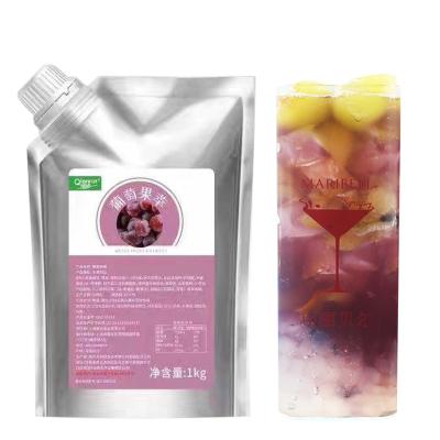 China Solid Drinks Factory Direct Supply 1kg/bag Grape Fruit Water Soluble Extract Powder Fruity Drink for sale