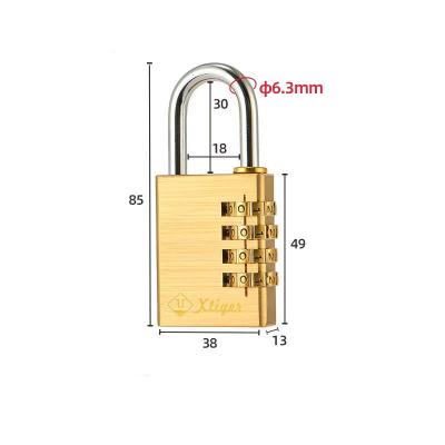 China Brass 3Digit Letter Number lock Brass Combination Padlock Luggage Gym Suitcase Lock for sale