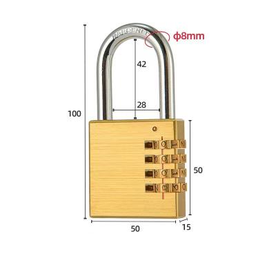 China Brass Hot sales 3 Digit combination mini brass padlock Security Luggage Lock Manufacture Cute Password Padlock 3mm Shackle for sale