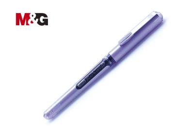 China Promotion Gift Stationery Liquid Ink Rollerball Pen With Lid , Purple Gel Pens for sale