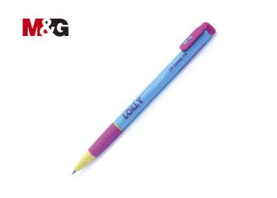 China Retractabl gel 0.6mm ballpoint pen with comfortable rubber grip for sale