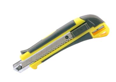 China Cuchillo para uso general retractable de la utilidad del hogar del bolsillo del cuchillo del amarillo 18m m en venta