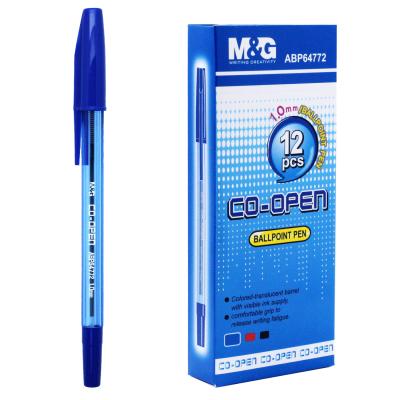 China Top rated multi color ballpoint pen / high quality ballpoint pens Transparent Plastic for sale