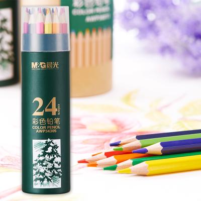 China Premium 2.0 Mm Drawing / Sketching Colored Pencils 24 Pack Customized Logo for sale