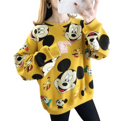 China wholesale Anti-wrinkle whole field mouse printing soft women's full sweatshirt women's casual loose style girl's T-shirt for sale