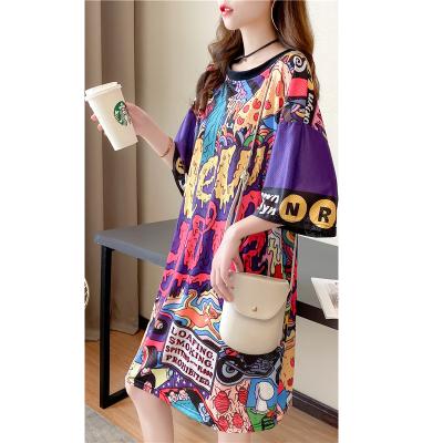 China Breathable Oversized Female Cool Clothes Female Street Shirt Harajuku Summer Graphic Tee Plus Size Shirt Female T-shirt for sale