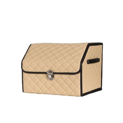 China Business Car Trunk Leather Cloth Art Large Capacity Waterproof Folding Storage Box for sale