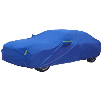 China Polyester Waterproof Blue Car Clothes Scratch Resistant Outdoor Car Cover Windproof Waterproof Durable for sale