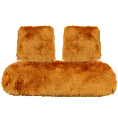 China Brief & New Wool Winter Seat Plush Rabbit Winter Seat Car Seat Color Woolen Single Cushion Three Sets Single Car Backless Short Cushion for sale