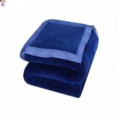 China Super Warm Comfort Anti-Pilling Flanel Shear Blanket Queen Waist With Satin Edges for sale