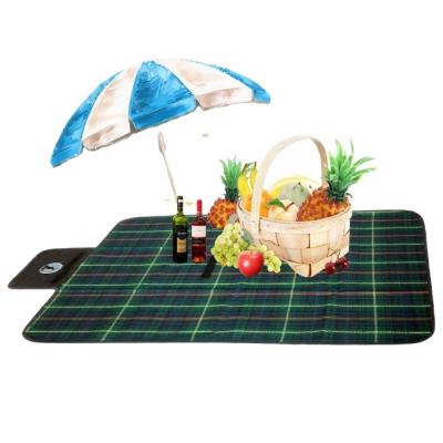 China Anti-pilling Large Outdoor Waterproof Printed Picnic Blanket for sale