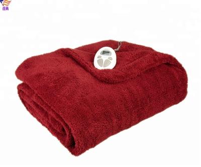 China 12v Washable Electric Heated Soft Luxury Micro Fleece Anti-pilling Blanket for sale