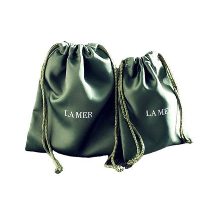 China Custom Soft-Loop Satin Drawstring Bag Logo Satin Wig Bags With Human Satin Hair Weave Gift Storage Package Bag for sale