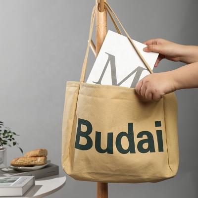 China Canvas Shopping Bag The Empty Plain Canvas Tote Bag Silkscreen Printing for sale