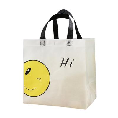 China Cheap Tote Bags Recyclable Fabric Non Woven Oxford Size Medium Shopping Bags for sale