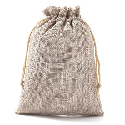 China Reusable Hemp Burlap Soap Jute Bracelet Burlap Pouch Customize Small Jute Drawstring Bags for sale