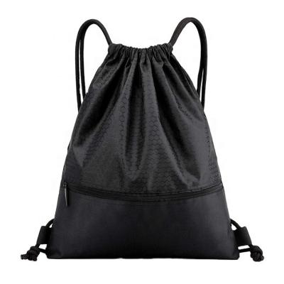 China OEM Oxford Drawstring Backpack Zipper Pouch Light Casual Backpack Oxford Bag Waterproof Drawstring Bag Suction String Bag for sale