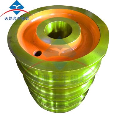 China Trolley Left Hand Overhead Crane Cast Iron Rail Wheel for sale