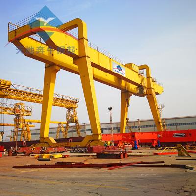 China Gantry Crane Preferential Price 20 Ton 30 Ton 60 Ton Double Girder Gantry Crane With Mobile Trolley for sale