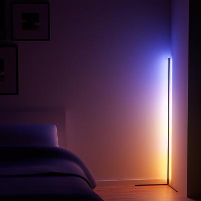 China Lighting Functions Mood RGB Position Lamp For Living Room Corner Led Floor Lamp Light RGB Led Minimalist Led Floor Lamp for sale